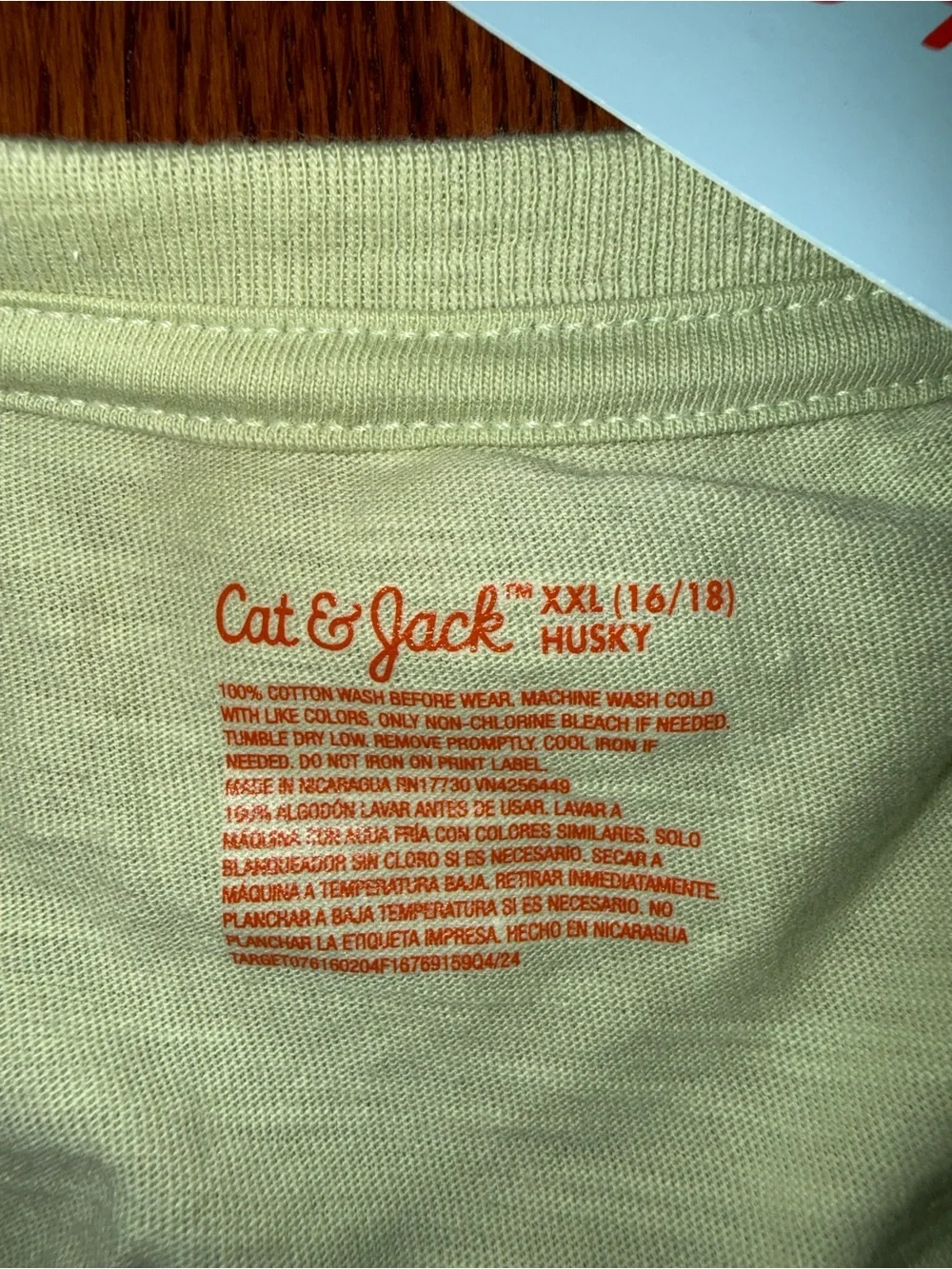 Cat & Jack Pale Yellow Pocket Tee - Short Sleeve
